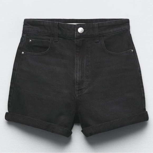 ZARA Mom Denim Shorts - Picture 2 of 5